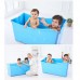 Bathtubs Freestanding Adult Folding Bath Barrel Children's Home Thickening can sit in The Double Baby Bathing Bath Barrel (Color : Blue  Size : 985648cm) - B07H7K5Q6J